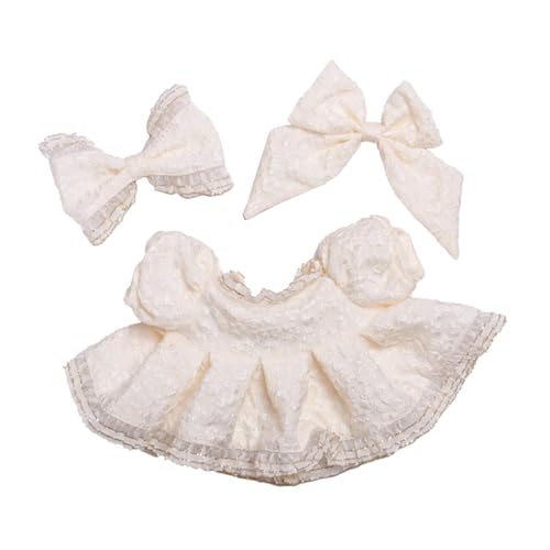 FLCPJGV 3er Pack Prinzessinnenkleider für Puppen mit Glitzer und Accessoires, Zauberhafte Geschenkideen für 38 cm große Puppen, Beige von FLCPJGV