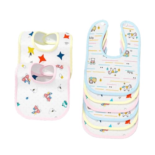 FLCPJGV 8X Baumwolle Baby Lätzchen Weiche Rüschen Design Spucklätzchen für Baby Fütterung Neugeborenen von FLCPJGV