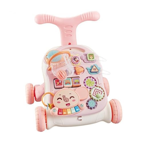 FLCPJGV Baby-Aktivitäts-Lauflernspielzeug, Lauflernspielzeug für Kleinkinder, Musik-Lernspielzeug, Geschenk für 6–12 Monate, Rosa von FLCPJGV