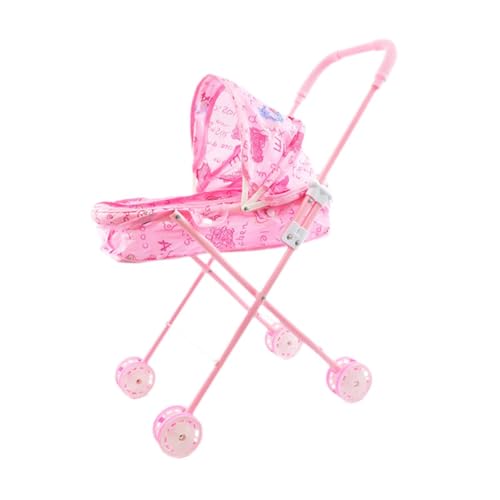 FLCPJGV Faltbare Baby Puppe Kinderwagen Trolley Spielzeug Puppe Zubehör Push Kinderwagen für Kinder von FLCPJGV