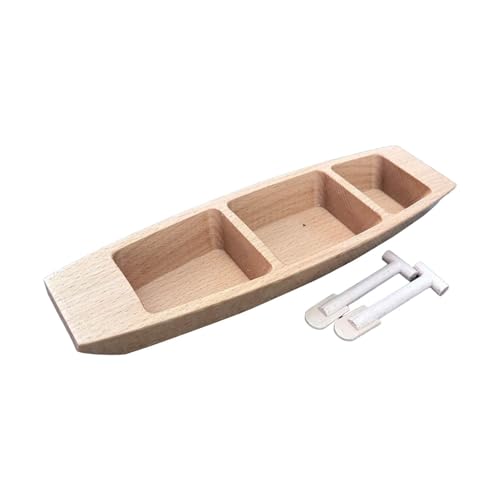 FLCPJGV Fischerbootmodell aus Holz, chinesisches Kanu-Schiffsmodell aus Holz, Miniaturboot, Basteln, Holzdekoration für Regal, Tisch, Kindergeschenke, Style B von FLCPJGV