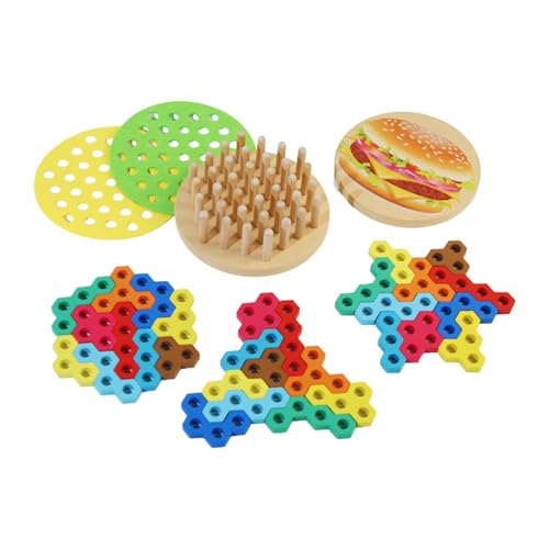 FLCPJGV Holz Puzzle Spielzeug 3D Puzzle Geschenk Set Party Favors Große Burger Puzzle Gehirn von FLCPJGV