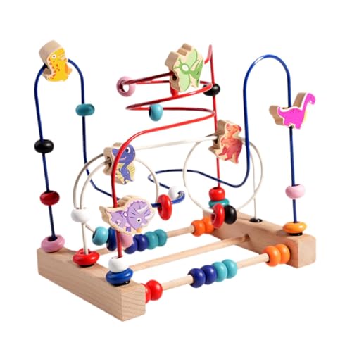 FLCPJGV Holzperlen-Labyrinth, Spielzeug, Montessori-Spielzeug, Tiere, Formen, Neujahrsgeschenk, pädagogisches Spielzeug, Holz-pädagogisches Kreisspielzeug, von FLCPJGV