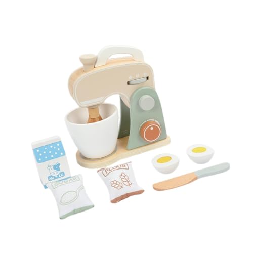 FLCPJGV Holzspielzeug Mixer Set, Rollenspiel Lebensmittel Sets für Kinder Ab 3 Jahren, Geschenke von FLCPJGV