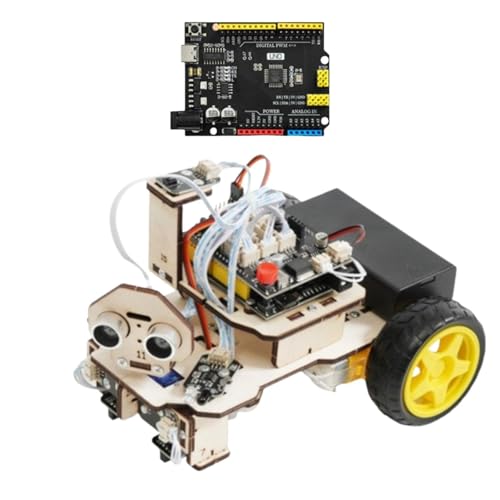 FLCPJGV Intelligente Auto Roboter Elektronik Set für Jugendliche Und Erwachsene, Programmierprojekt für, b von FLCPJGV