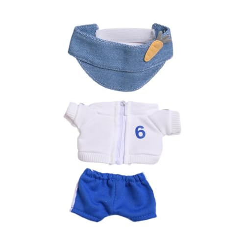 FLCPJGV Kleidungsset für Plüschpuppen, Oberteil Und Hose, Kreatives Ankleiden für Kinder, Blaue Hosen von FLCPJGV