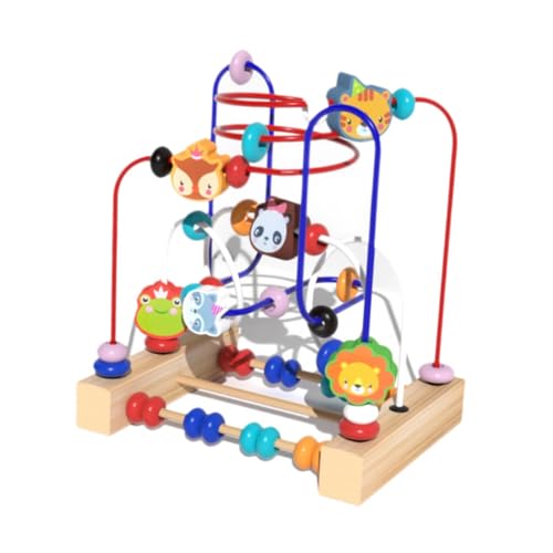 FLCPJGV Perlenlabyrinth Spielzeug Pädagogisches Kreis Spielzeug Entwicklungsperlen Roller Spielzeug für Weihnachten Geschenk, Tier von FLCPJGV