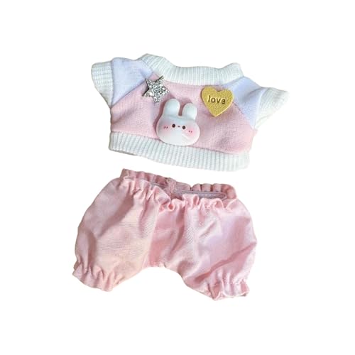 FLCPJGV Plüsch Puppenkleidung für 17 cm Große Kuscheltiere, Stilvolle Outfits, ROSA von FLCPJGV