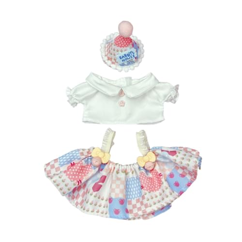 FLCPJGV Plüschpuppenbekleidung für 20 cm, Stylische Outfits für Kuscheltiere, Foto Accessoires, Kuchen Kleid von FLCPJGV