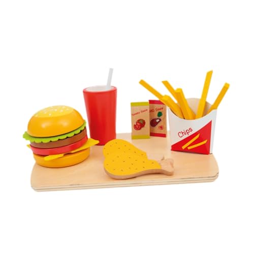 FLCPJGV Pretend Play Set Burger Pommes Spielset für Mädchen Kleinkinder Kinder von FLCPJGV