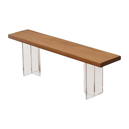 FLCPJGV Puppenhausmöbel Miniaturset, Elegante Holzdekoration für Wohnzimmer, Rollenspielzubehör, Bank von FLCPJGV