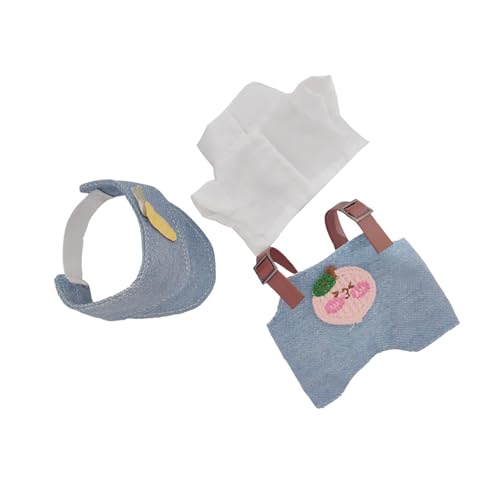 FLCPJGV Puppenkleidung für 15 cm Kuscheltiere, Kostüme und Zubehör für Plüschpuppen, Blaues Hutset von FLCPJGV