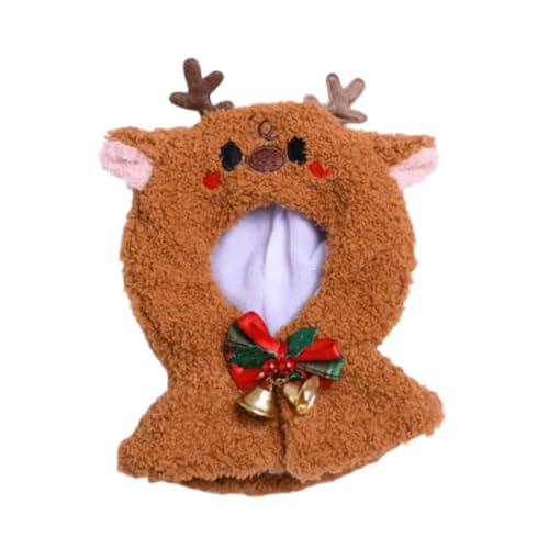 FLCPJGV Puppenkleidung für Puppen von 15–17 cm, Weihnachtsaccessoire, Cartoon Stil, Plüschzubehör, Rentier-schal von FLCPJGV