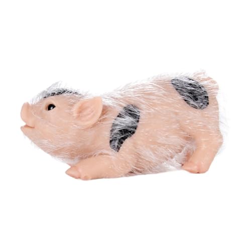 FLCPJGV Schwein Puppe Miniatur Reborn Schwein Spielzeug Mini Schweine Schwarz Polka Dot Baby Piggy für Party, Großer Fleck von FLCPJGV