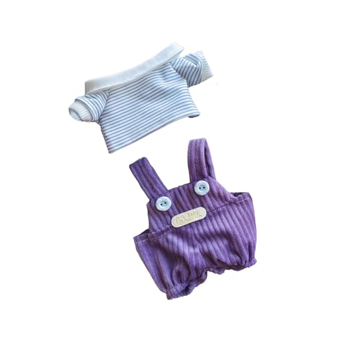 FLCPJGV Set für 20 cm Puppen, Plüschzubehör und Hosenanzug, 2 Stücke Lila von FLCPJGV