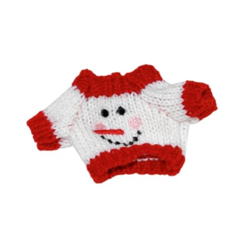 FLCPJGV Strickpullover für Plüschfiguren, Puppenmode zum Selbermachen für 17 cm, Schneemann von FLCPJGV