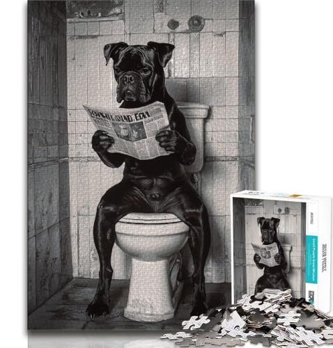 Boxer-Hunde-Puzzle für Erwachsene, 1000 Teile, Spielzeug, Lernspiele, Stressabbau, geeignet für die Schreibtischdekoration, 38x26cm Boxer-Hunde-Puzzle für Erwachsene, 1000 Teile, Spielzeug, Lernspiele, Stressabbau, geeignet für die Schreibtischdekoration, 38x26cm von FLKFDOZ