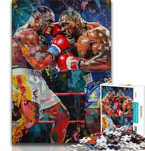 Boxer-Puzzles für Teenager, 1000 Teile, zum Stressabbau, zum Zeitvertreib zu Hause, mit passendem Poster und Quizblatt, 38x26cm Boxer-Puzzles für Teenager, 1000 Teile, zum Stressabbau, zum Zeitvertreib zu Hause, mit passendem Poster und Quizblatt, 38x26cm von FLKFDOZ