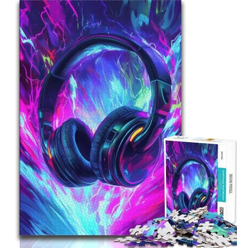 Kopfhörer-Puzzle für Teenager, 1000-teiliges Puzzle, Spielspielzeug, jedes Teil ist einzigartig – anspruchsvolles Familienspiel, 38x52cm Kopfhörer-Puzzle für Teenager, 1000-teiliges Puzzle, Spielspielzeug, jedes Teil ist einzigartig – anspruchsvolles Familienspiel, 38x52cm von FLKFDOZ