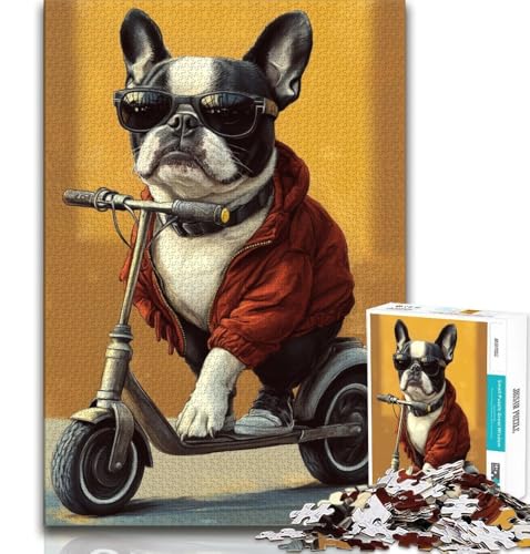 Mops spielt Skateboard, 2000-teiliges Puzzle für Jugendliche und Erwachsene, Familienspiel zum Stressabbau, schwierige Herausforderung, Geschenke für Freunde und Familie, 70x100cm Mops spielt Skateboard, 2000-teiliges Puzzle für Jugendliche und Erwachsene, Familienspiel zum Stressabbau, schwierige Herausforderung, Geschenke für Freunde und Familie, 70x100cm von FLKFDOZ