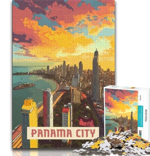 Puzzle für Erwachsene und Jugendliche, 1000 Teile, Panama City, Spielzeug, Denkspiel, ganze Familie, geeignet für Kinder ab 14 Jahren, 38x26cm Puzzle für Erwachsene und Jugendliche, 1000 Teile, Panama City, Spielzeug, Denkspiel, ganze Familie, geeignet für Kinder ab 14 Jahren, 38x26cm von FLKFDOZ