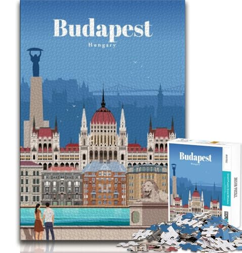 Reise-nach-Budapest-Puzzle für Erwachsene, anspruchsvolles Spiel und Familienspaß mit vollständig ineinandergreifenden, zufällig geformten Teilen, 38x52cm Reise-nach-Budapest-Puzzle für Erwachsene, anspruchsvolles Spiel und Familienspaß mit vollständig ineinandergreifenden, zufällig geformten Teilen, 38x52cm von FLKFDOZ