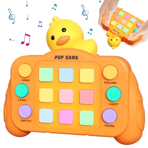 FLLOBE Quick Push Pop Spiel Fast Push Bubble Spielkonsole Pop Spiel Fidget Toys Light Up Pop Spiel für Kinder und Erwachsene, Geburtstagsgeschenk (Astronaut) von FLLOBE