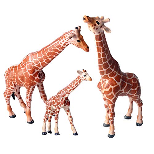 JOKFEICE Tierfiguren 3 realistische Giraffen Spielzeuge Lehrspielzeug Wissenschafts Projekt DIY Geburtstag Cupcake Topper für Kinder von JOKFEICE