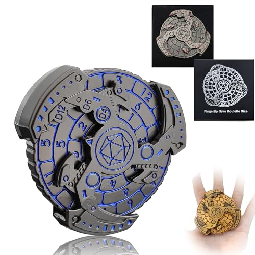 2024 Schatten Roulette Würfelspiel für DND Würfel Set, 7-in-1 Dragon Metallic D&D Würfel mit Geschenketui für Dungeons and Dragon Spiel, RPG Rollenspiel Tischspiel Geschenke (Blau-Silber) von FLUEFOWL