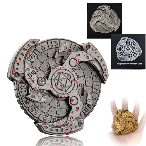 2024 Schatten Roulette Würfelspiel für DND Würfel Set, 7-in-1 Dragon Metallic D&D Würfel mit Geschenketui für Dungeons and Dragon Spiel, RPG Rollenspiel Tischspiel Geschenke (Blutfleck) von FLUEFOWL