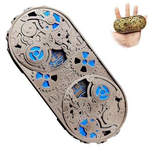 Rad der Zeit DND Spinner Würfel, 7-in-1 Metall-Würfelset mit Geschenkbox für Dungeons and Dragons-Spieler, Polyedrische Rollenspiel Würfel, Fantasy D&D Tisch RPG Zubehör Geschenk (Blau-Silber) Rad der Zeit DND Spinner Würfel, 7-in-1 Metall-Würfelset mit Geschenkbox für Dungeons and Dragons-Spieler, Polyedrische Rollenspiel Würfel, Fantasy D&D Tisch RPG Zubehör Geschenk (Blau-Silber) von FLUEFOWL