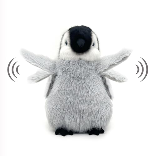 FLUFFYFUN Lebensecht Baby Pinguin Kuscheltier 25 cm – Interaktives Stofftier mit Flügelschlag (Bauch drücken zum aktivieren) | Süßes Plüschtier für Kinder FLUFFYFUN Lebensecht Baby Pinguin Kuscheltier 25 cm – Interaktives Stofftier mit Flügelschlag (Bauch drücken zum aktivieren) | Süßes Plüschtier für Kinder von FLUFFYFUN