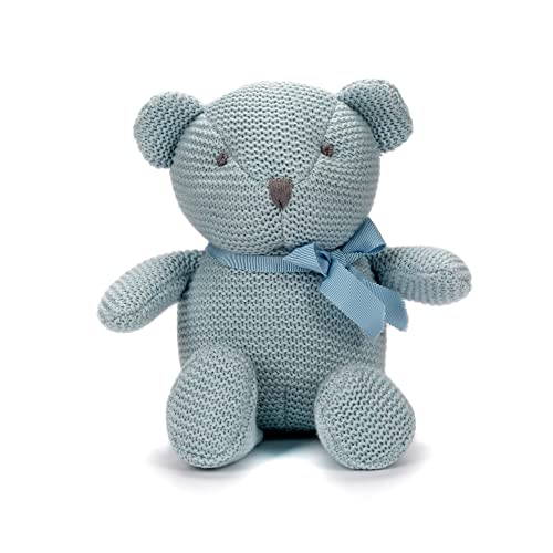 FLUFFYFUN Teddybär Blau 16.5cm, Baby Bär mit Bio-Baumwolle, teddybär Kuscheltier für Neugeborenes von FLUFFYFUN