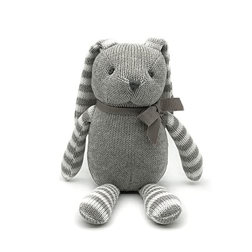 FLUFFYFUN Hase Stofftier Grau 18cm, Bio-Baumwolle Baby Kuscheltier, Plüschtier für Neugeborenes von FLUFFYFUN