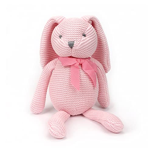 FLUFFYFUN Kuscheltier Hase Rosa 18cm, Plüschhase Baby mit Bio-Baumwolle, Stofftier für Neugeborenes von FLUFFYFUN