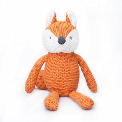 FLUFFYFUN Kuscheltier Baby Fuchs Orange 18cm, Kuscheltier Bio Baumwolle Geschenk für Neugeborene (Fuchs Orange) von FLUFFYFUN