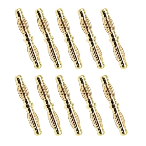 10 Stück 4 mm Stecker auf 4 mm Stecker Bananenstecker Adapter für RC Auto Boot FPV ESC Motor von FLY RC