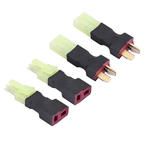 4pcs Mini T Stecker männlich zu weiblich und T Stecker weiblich zu männlich Stecker Adapter Compatible with Tamiya Stecker von FLY RC