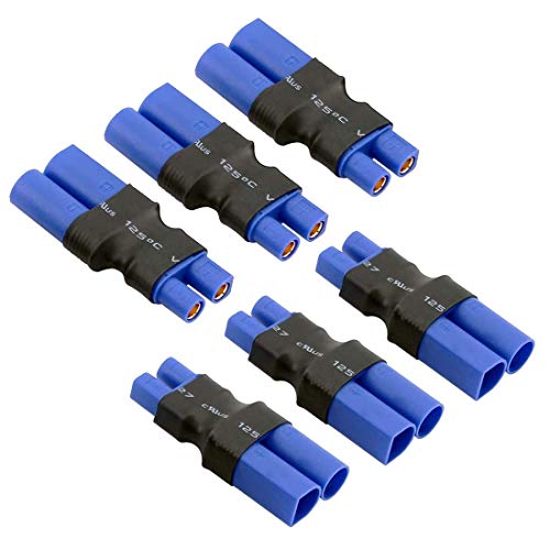 6-Pack EC5 Stecker auf EC3 Stecker Adapter für RC Auto Flugzeug Lipo Batterie ESC von FLY RC