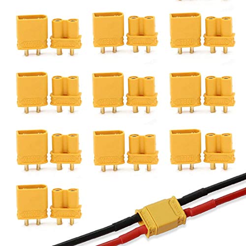 FLY RC 10 Pairs Amass XT30U (XT30 Upgrade) Female Female Rundsteckverbinder Power Plugs Adapter von FLY RC