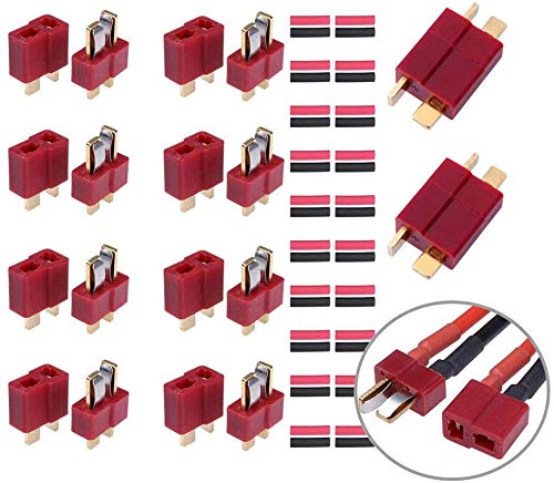 FLY RC 10Paar T Stecker Deans T Plug stecker Stil Männlich und Weiblich Rc T-stecker mit Schrumpfschlauch Für RC LiPo Batterie von FLY RC