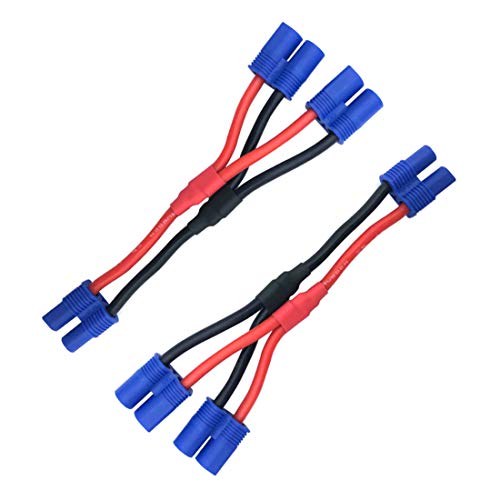 FLY RC 2 Stück EC2-Stecker Paralleler Batterieanschluss Kabel EC2-Stecker Parallel Y für Quadcopter Multirotoren RC LiPo-Batterie Stecker und Buchse von FLY RC