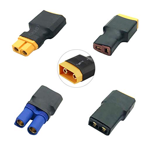 FLY RC 4PCS XT90 Stecker auf EC5 / Deans T / XT60 / Traxxas TRX Stecker Wireless Connector Konverter Adapter für RC Lipo NiMH Akku Ladegerät ESC von FLY RC