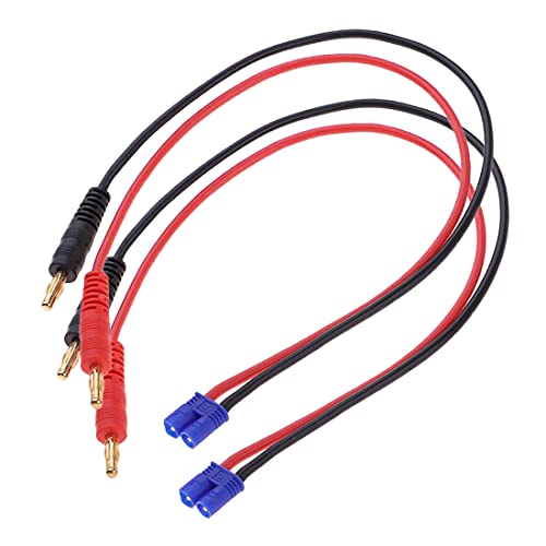 FLY RC Lipo Akku Premium Ladekabel mit EC2 Stecker Male Goldstecker auf 4mm Bananenstecker 16AWG Kabel von FLY RC