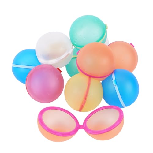 FLYAMAPIRIT Wasserbomben Magnet Wiederverwendbare Silikon Wasserballons Bomben Magnetische selbstschließende Wasserbomben Set Spritzbälle für Poolparty im Freien, Sommerwasserspielzeug (12 Stück) von FLYAMAPIRIT