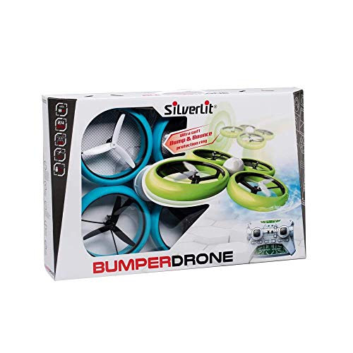 FLYBOTIC 84807, Blau und Weiß-Bumper Drohne, Bumper Drone Antichoc von Silverlit