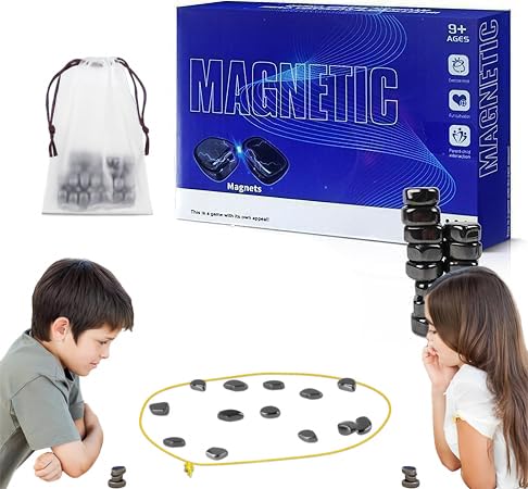 FLYGRRIV Magnetisches Schachspiel,Tragbares Magnetspiel,Puzzle Checkers Spiel-Reisen Schach Magnetisch,Magnet Schach Tischspiele,Anwendbar auf Partyspiele mit der Familie von FLYGRRIV