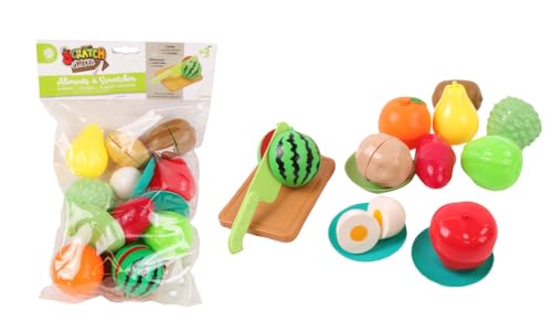 FLYPOP'S - Gemüse und Obst zum Schneiden - Rollenspiel - 033626 - Mehrfarbig - Kunststoff - Küche - Lebensmittel - Kinderspielzeug - Puppenküche - 30 cm x 21 cm - Ab 3 Jahren FLYPOP'S - Gemüse und Obst zum Schneiden - Rollenspiel - 033626 - Mehrfarbig - Kunststoff - Küche - Lebensmittel - Kinderspielzeug - Puppenküche - 30 cm x 21 cm - Ab 3 Jahren von FLYPOP'S