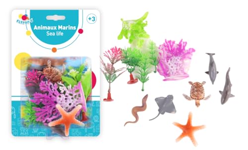 FLYPOP'S Meerestiere und Zubehör – Sea Life – 036612 – Verschiedene Modelle – Kunststoff – Tiere – Spielzeug für Kinder – Geschenk – Fische – Zubehör – ab 3 Jahren von FLYPOP'S