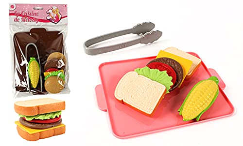 FLYPOP'S - Plateau-Sandwich zum Schneiden - Rollenspiel - 118722 - Mehrfarbig - Kunststoff - Küche - Lebensmittel - Kinderspielzeug - Pizza - Steak - 28 cm x 20 cm - Ab 3 Jahren. FLYPOP'S - Plateau-Sandwich zum Schneiden - Rollenspiel - 118722 - Mehrfarbig - Kunststoff - Küche - Lebensmittel - Kinderspielzeug - Pizza - Steak - 28 cm x 20 cm - Ab 3 Jahren. von FLYPOP'S